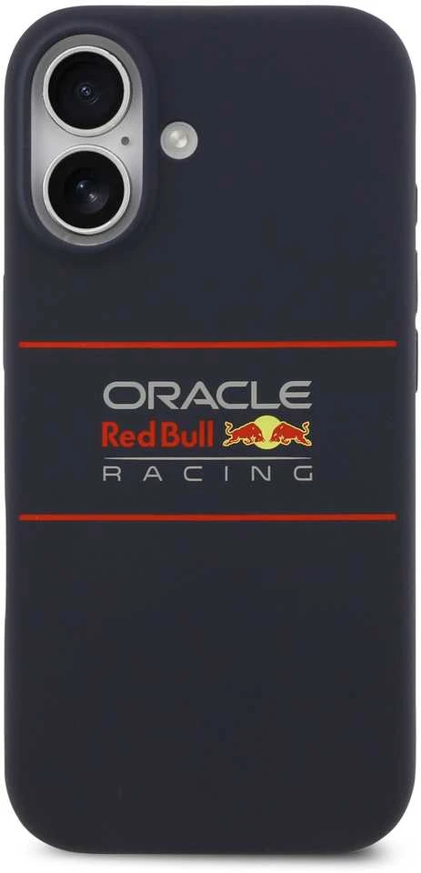 Dėklas Red Bull Raudona Bull Raudona Bull Silicone Horizontal Logo MagSafe for Apple iPhone 17 mėlynos spalvos