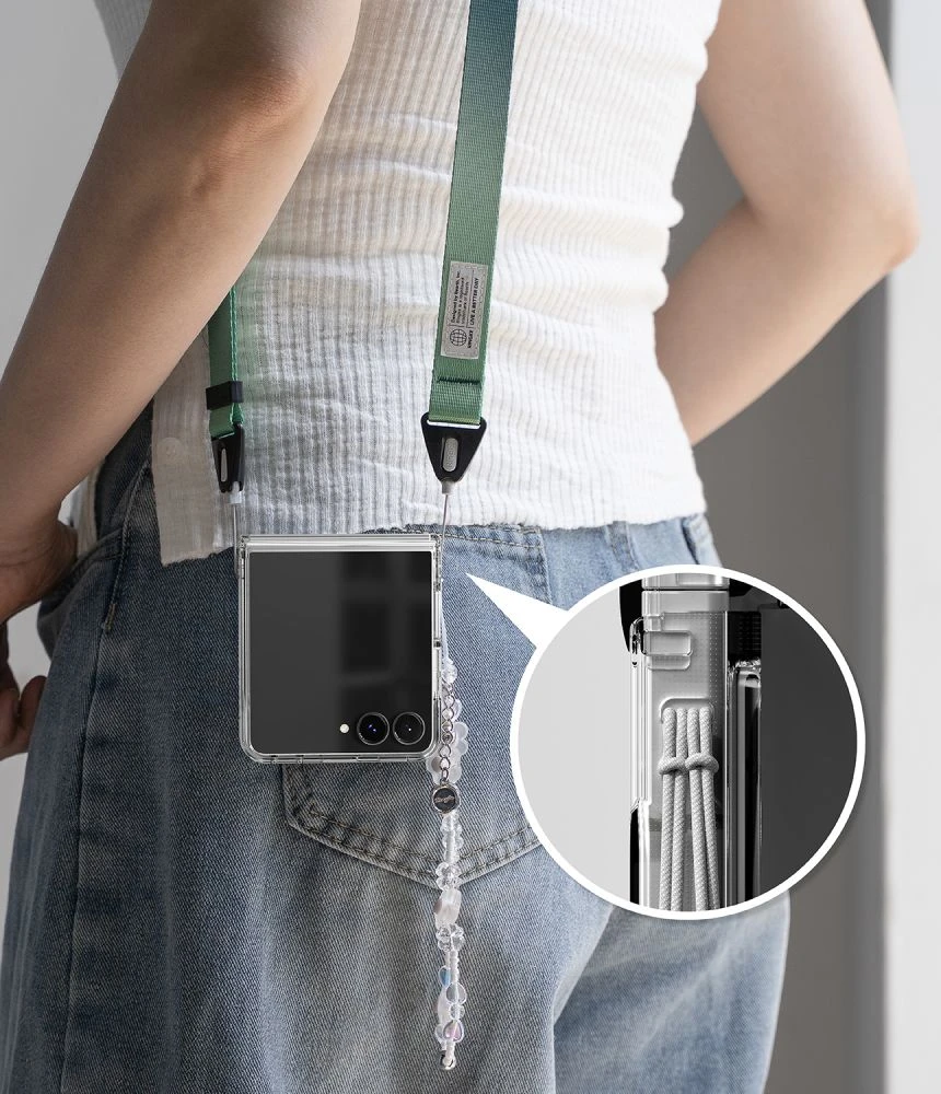 Dėklas RINGKE FUSION FLAP Samsung Galaxy Z FLIP 8 SKAIDRUS