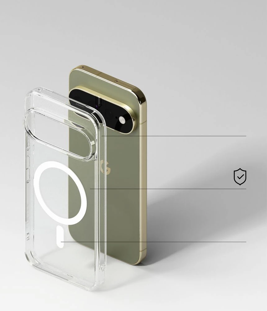 Dėklas RINGKE FUSION MAGNETIC MagSafe GOOGLE PIXEL 11 PRO XL SKAIDRUS