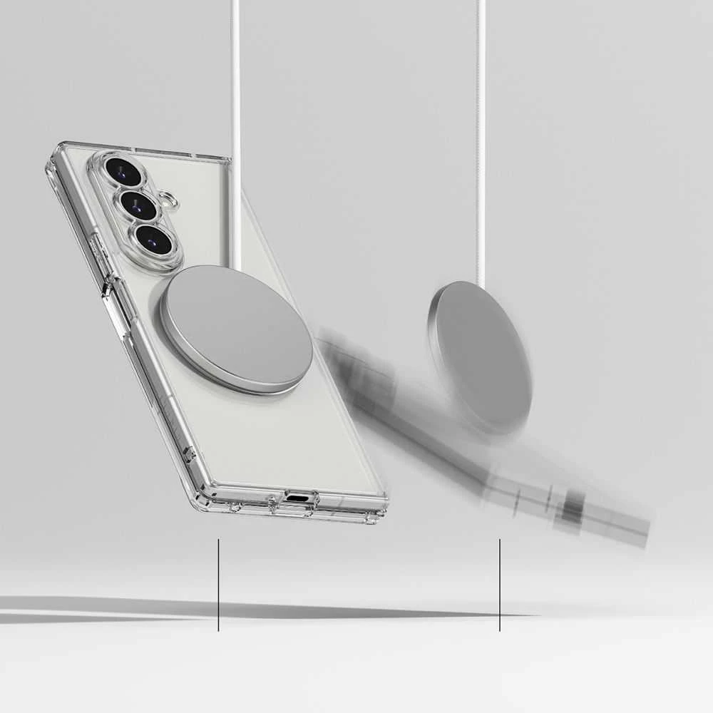 „Ringke Fusion“ magnetinis „MagSafe“ dėklas „Samsung Galaxy Z Fold 7“, skaidrus