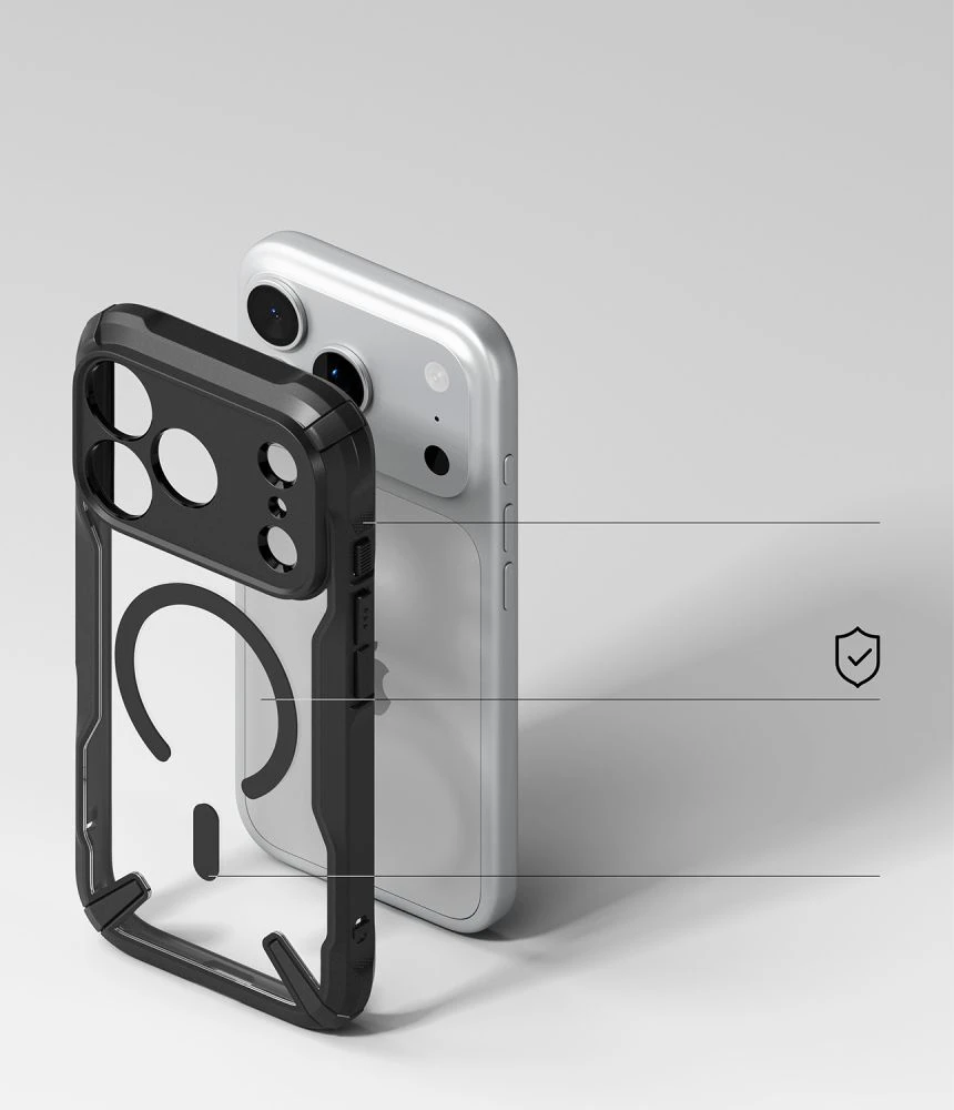 Dėklas RINGKE FUSION X MAGNETIC MagSafe iPhone 17 Pro Max / 18 Pro Max Juodas