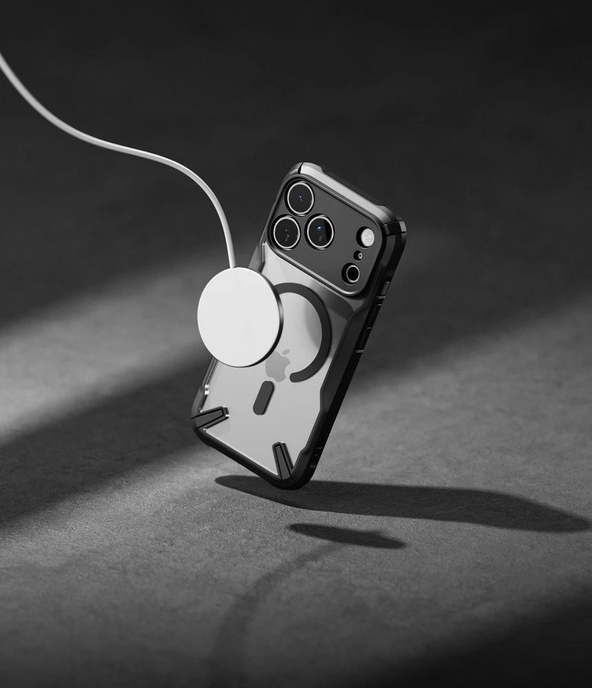 Dėklas RINGKE FUSION X MAGNETIC MagSafe iPhone 17 Pro Max / 18 Pro Max Juodas