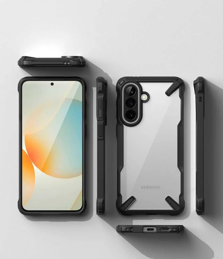 Dėklas RINGKE FUSION X Samsung Galaxy A57 5G juodos spalvos