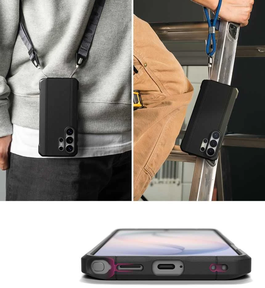 Dėklas Ringke Onyx Alfa Magnetic MagSafe Samsung Galaxy S26 Ultra juodos spalvos