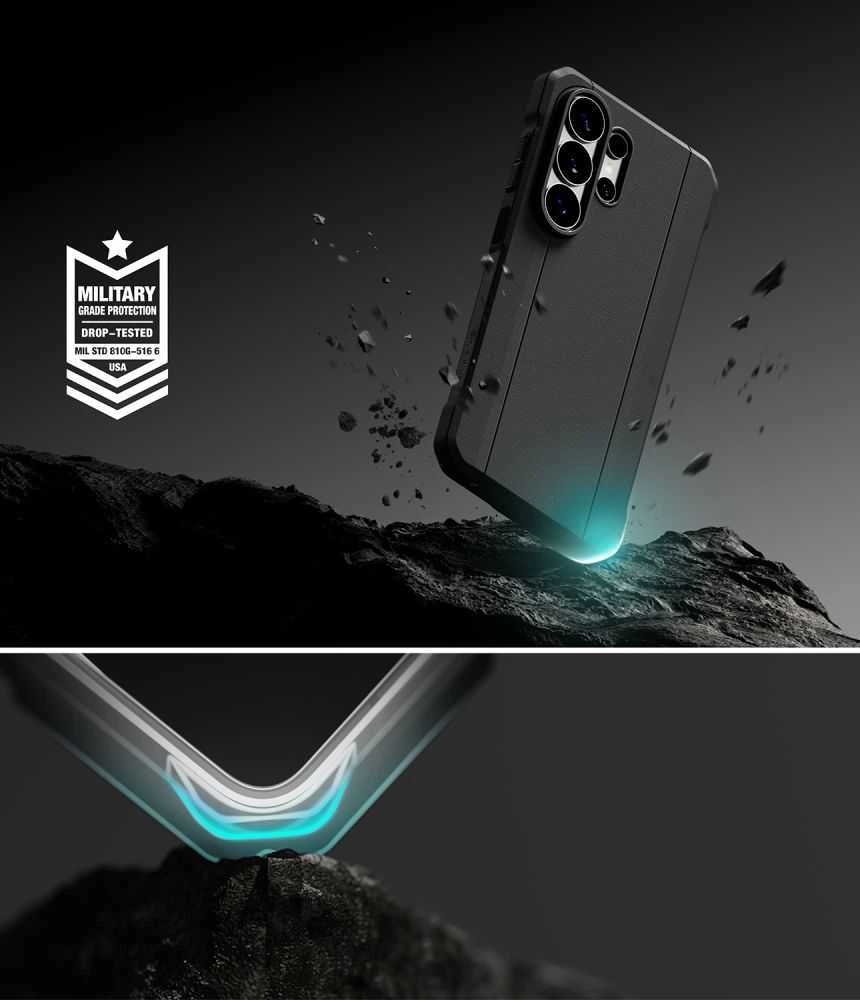 Dėklas Ringke Onyx Alfa Magnetic MagSafe Samsung Galaxy S26 Ultra juodos spalvos