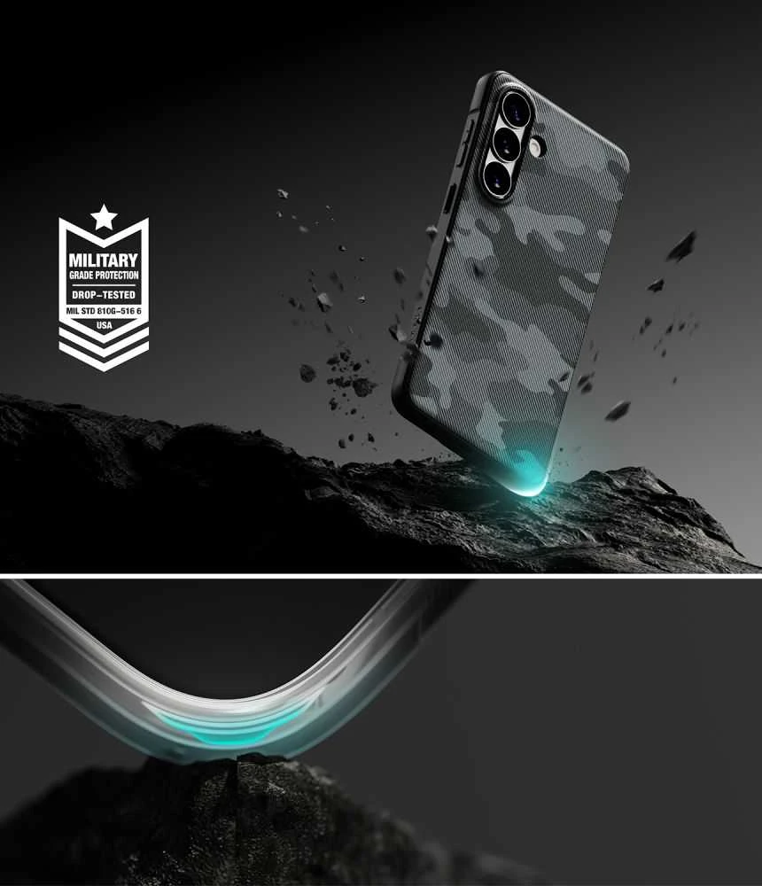 Dėklas Ringke Onyx Magnetic MagSafe Samsung Galaxy S26 Camo juodos spalvos