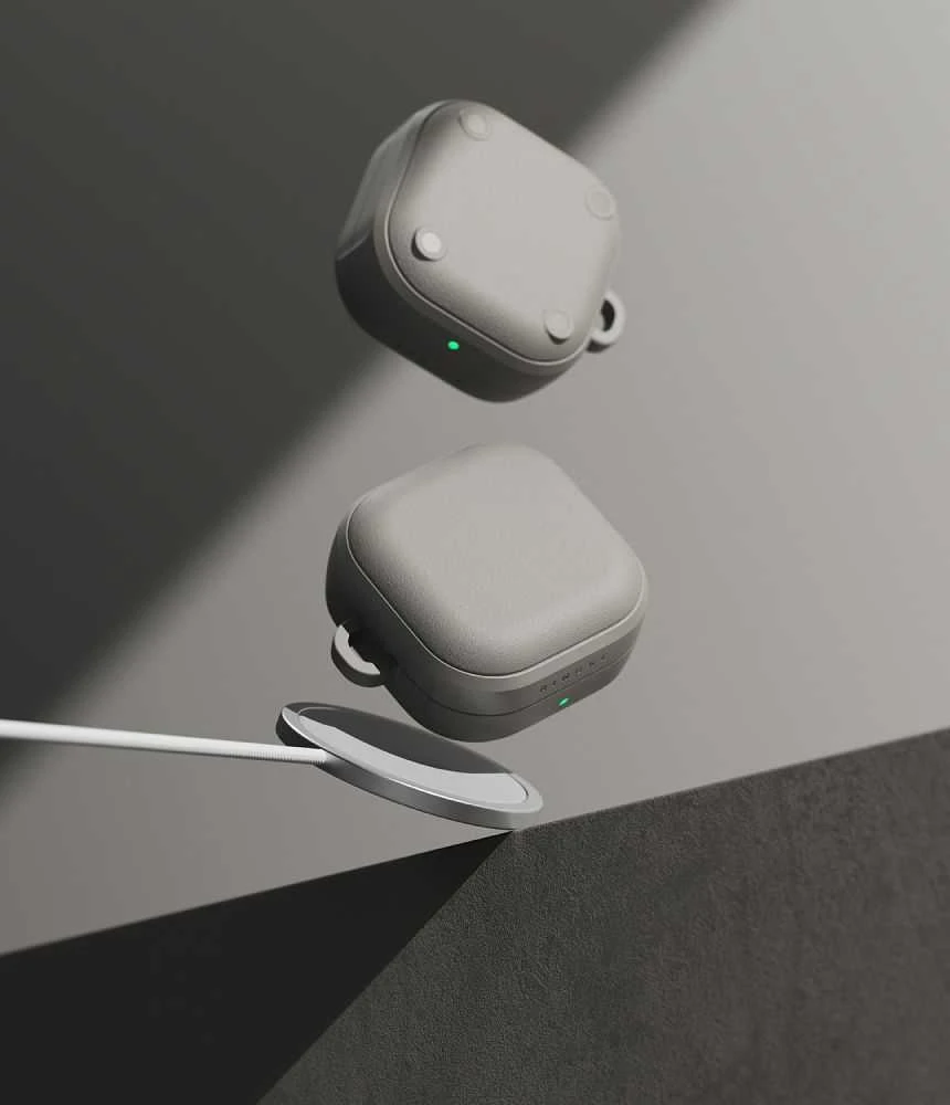 Dėklas Ringke Onyx Magnetic MagSafe Samsung Galaxy Buds 4 / 4 Pro šiltai pilkos spalvos