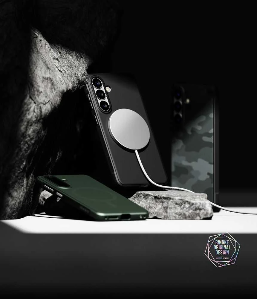 Dėklas Ringke Onyx Magnetic MagSafe Samsung Galaxy S26 Camo juodos spalvos