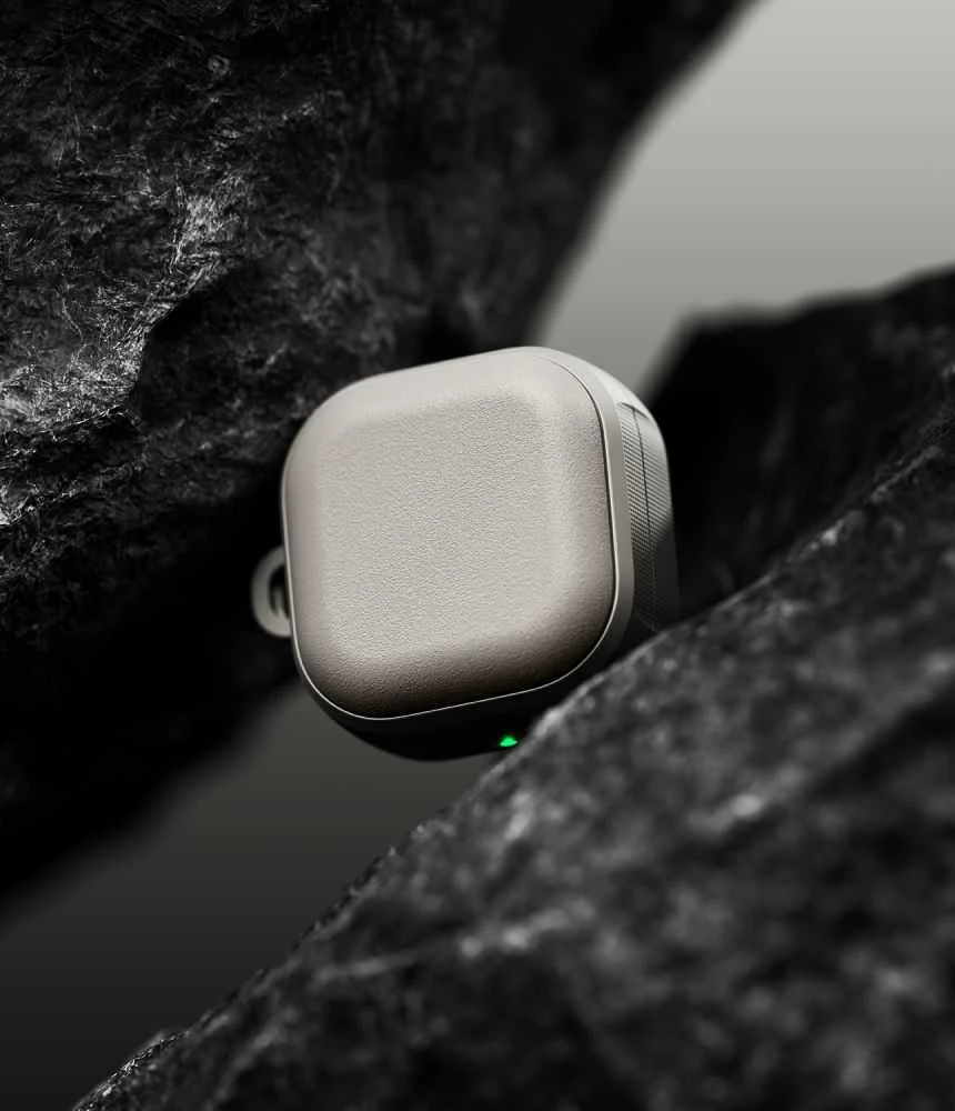 Dėklas Ringke Onyx Magnetic MagSafe Samsung Galaxy Buds 4 / 4 Pro šiltai pilkos spalvos