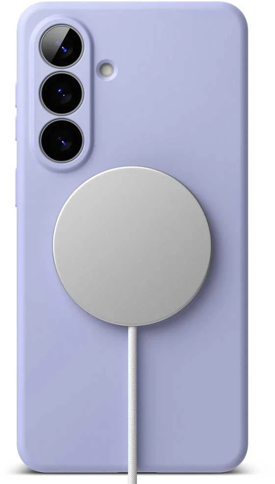 Dėklas „Ringke“ silikoninis magnetinis „MagSafe“ „Samsung Galaxy S26+ Plus“ levandų spalvos