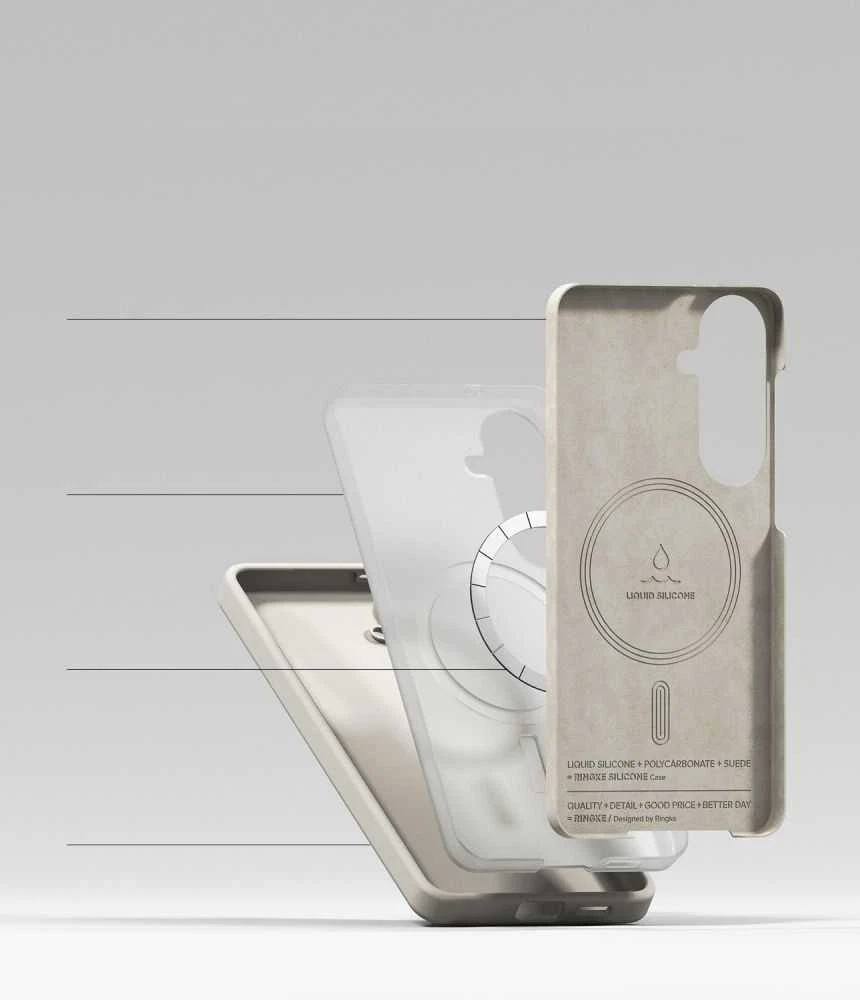 Dėklas „Ringke“ silikoninis magnetinis „MagSafe“ „Samsung Galaxy S26+ Plus“ akmuo