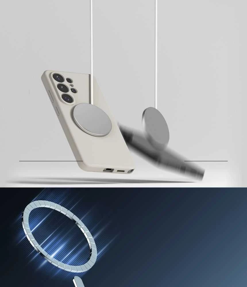 Dėklas „Ringke“ silikoninis magnetinis „MagSafe“ „Samsung Galaxy S26 Ultra“ akmuo