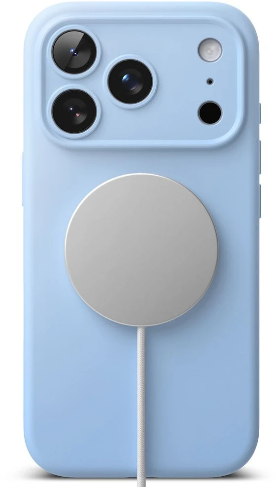 Dėklas RINGKE SILICONE MAGNETIC MAGSAFE iPhone 17 PRO MAX / 18 PRO MAX ŠVIESIAI MĖLYNAS