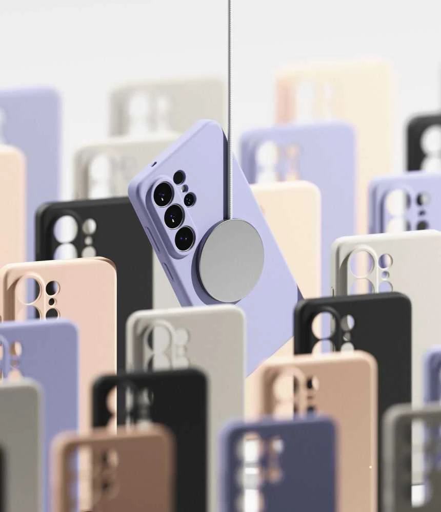 Dėklas „Ringke“ silikoninis magnetinis „MagSafe“ „Samsung Galaxy S26 Ultra“ akmuo