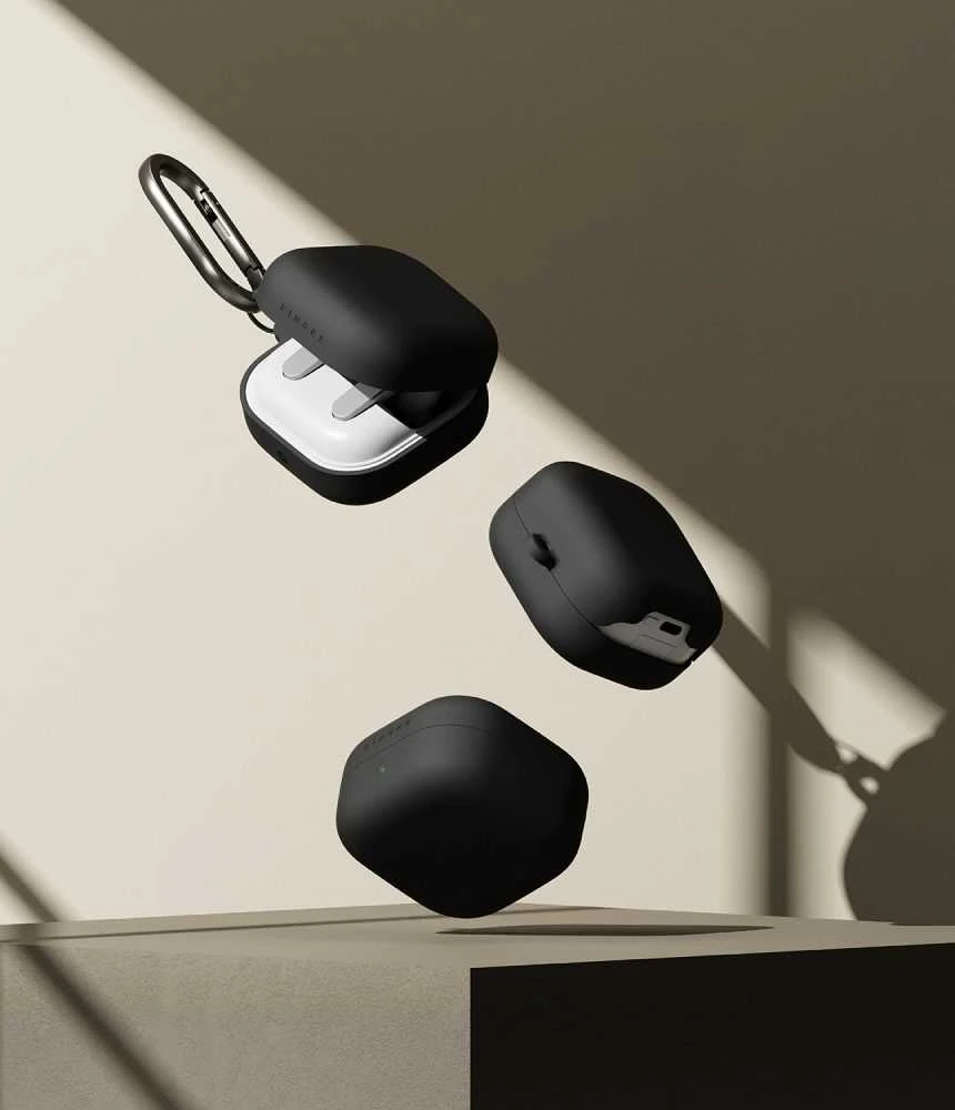 Dėklas Ringke Silicone Samsung Galaxy Buds 4 / 4 Pro juodos spalvos