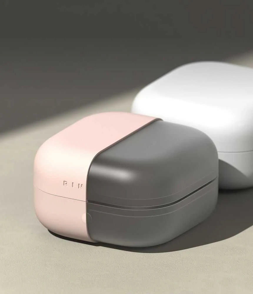 Dėklas Ringke Silicone Samsung Galaxy Buds 4 / 4 Pro rožinio smėlio spalvos