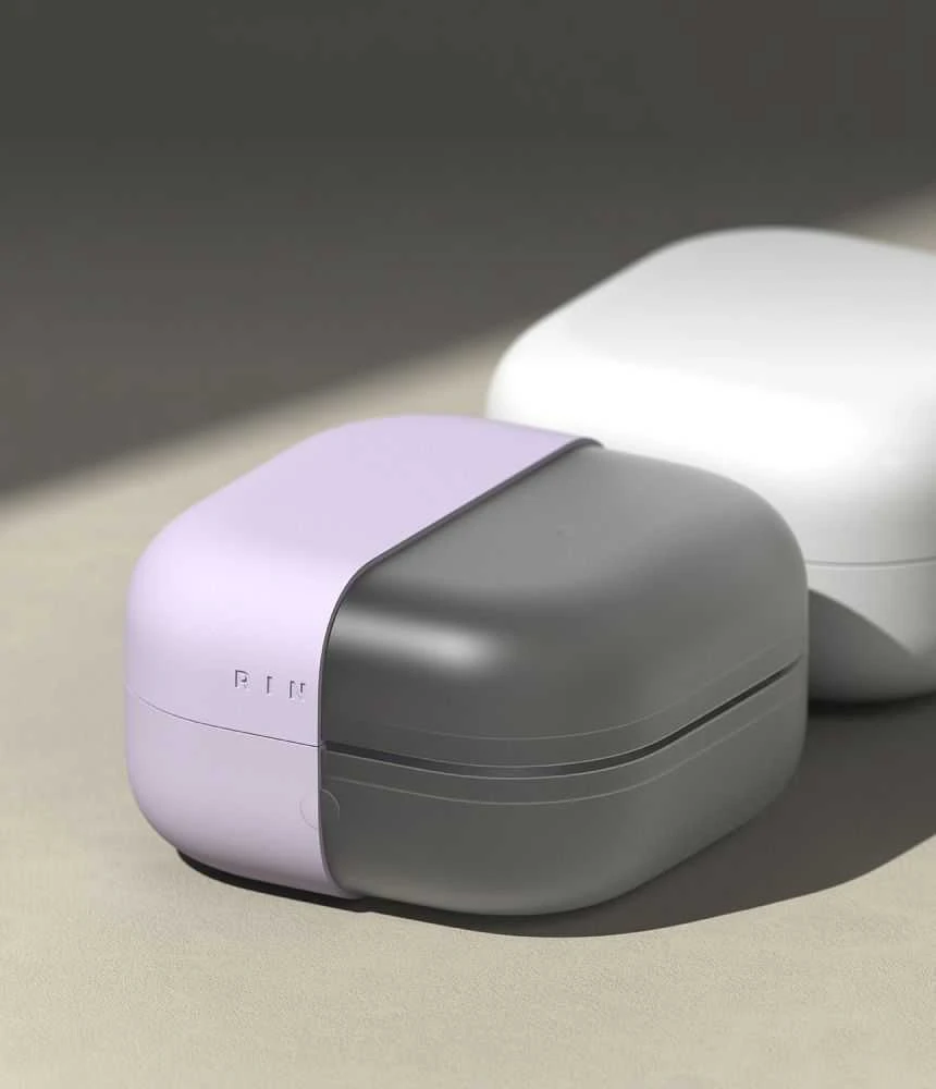 Dėklas Ringke Silicone Samsung Galaxy Buds 4 / 4 Pro šviesiai violetinės spalvos
