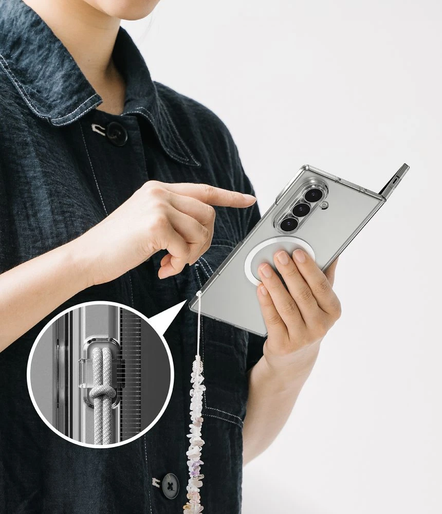Dėklas RINGKE SLIM MAGNETIC MAGSAFE GALAXY Z FOLD 8 ULTRA CLEAR