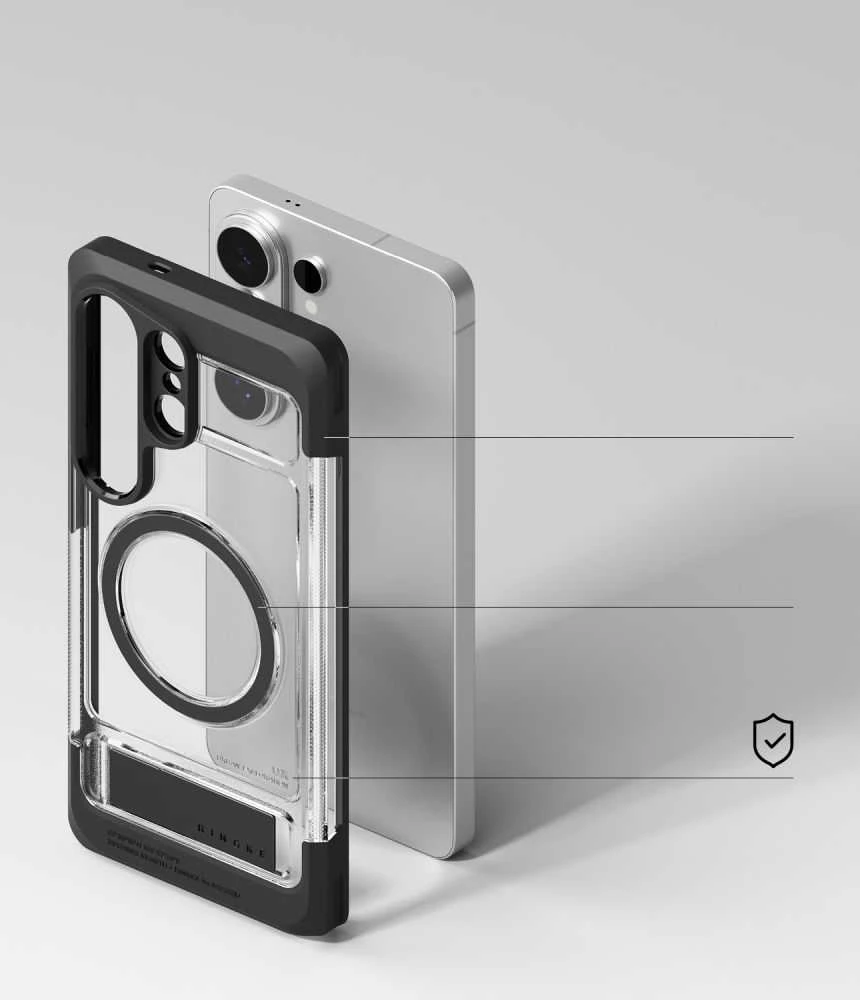 Dėklas Ringke UX Magnetic MagSafe Samsung Galaxy S26 Ultra skaidrus
