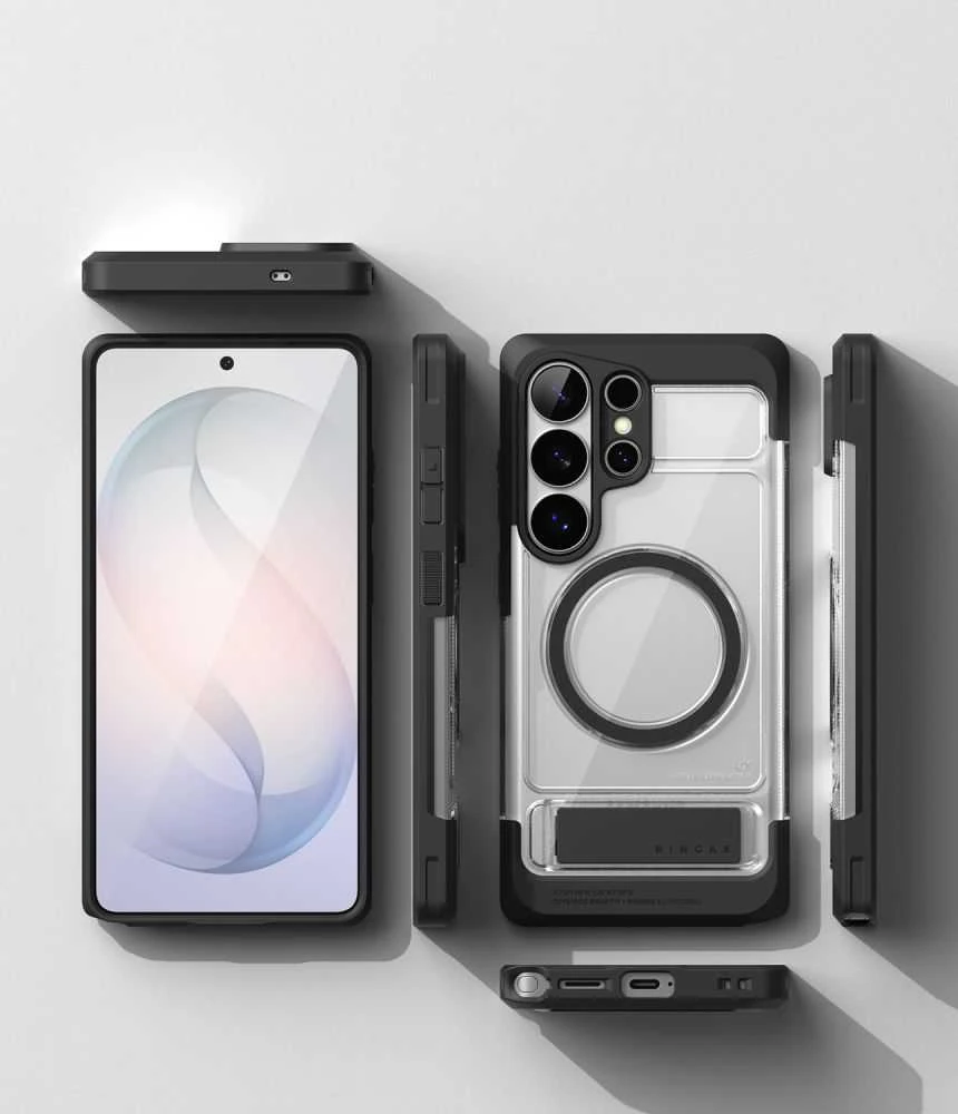 Dėklas Ringke UX Magnetic MagSafe Samsung Galaxy S26 Ultra skaidrus