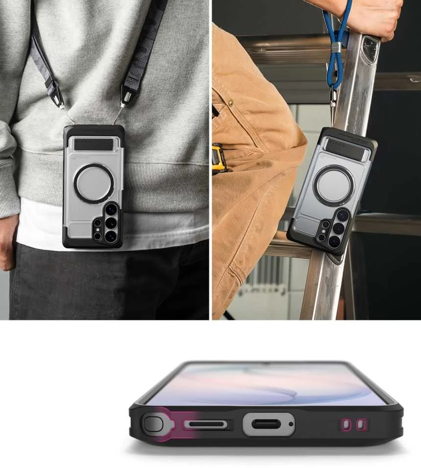 Dėklas Ringke UX Magnetic MagSafe Samsung Galaxy S26 Ultra skaidrus