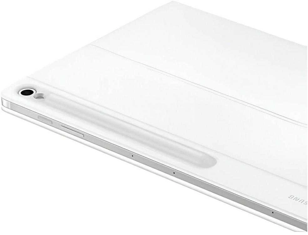 DX625UW knygos dangtelis su klaviatūra – dirbtinio intelekto klavišas, „Samsung Galaxy Tab S10 FE+“, baltas