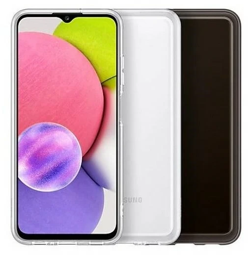 Apsauginis dėkliukas Samsung Galaxy A03s minkštas skaidrus dangtelis