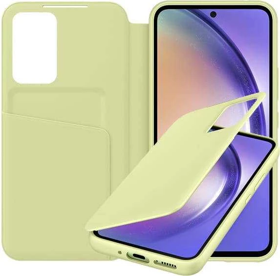 „Samsung Galaxy A34 Smart View“ piniginės dėklas Lime