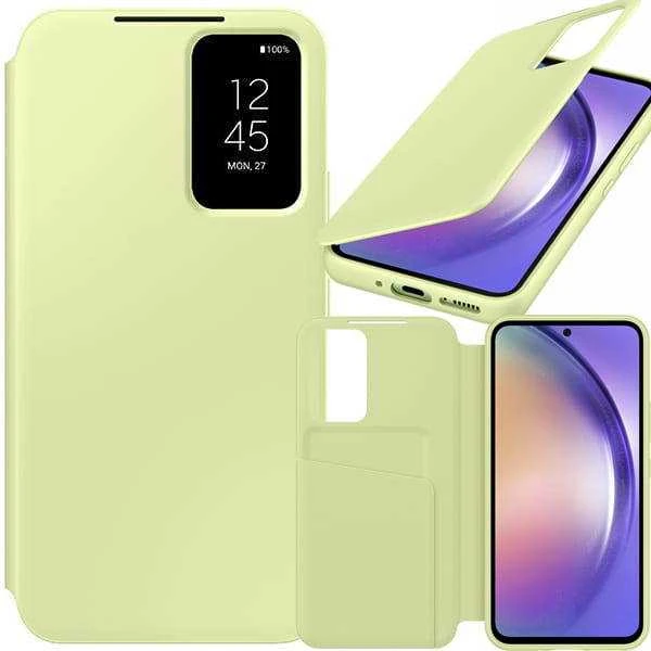„Samsung Galaxy A34 Smart View“ piniginės dėklas Lime