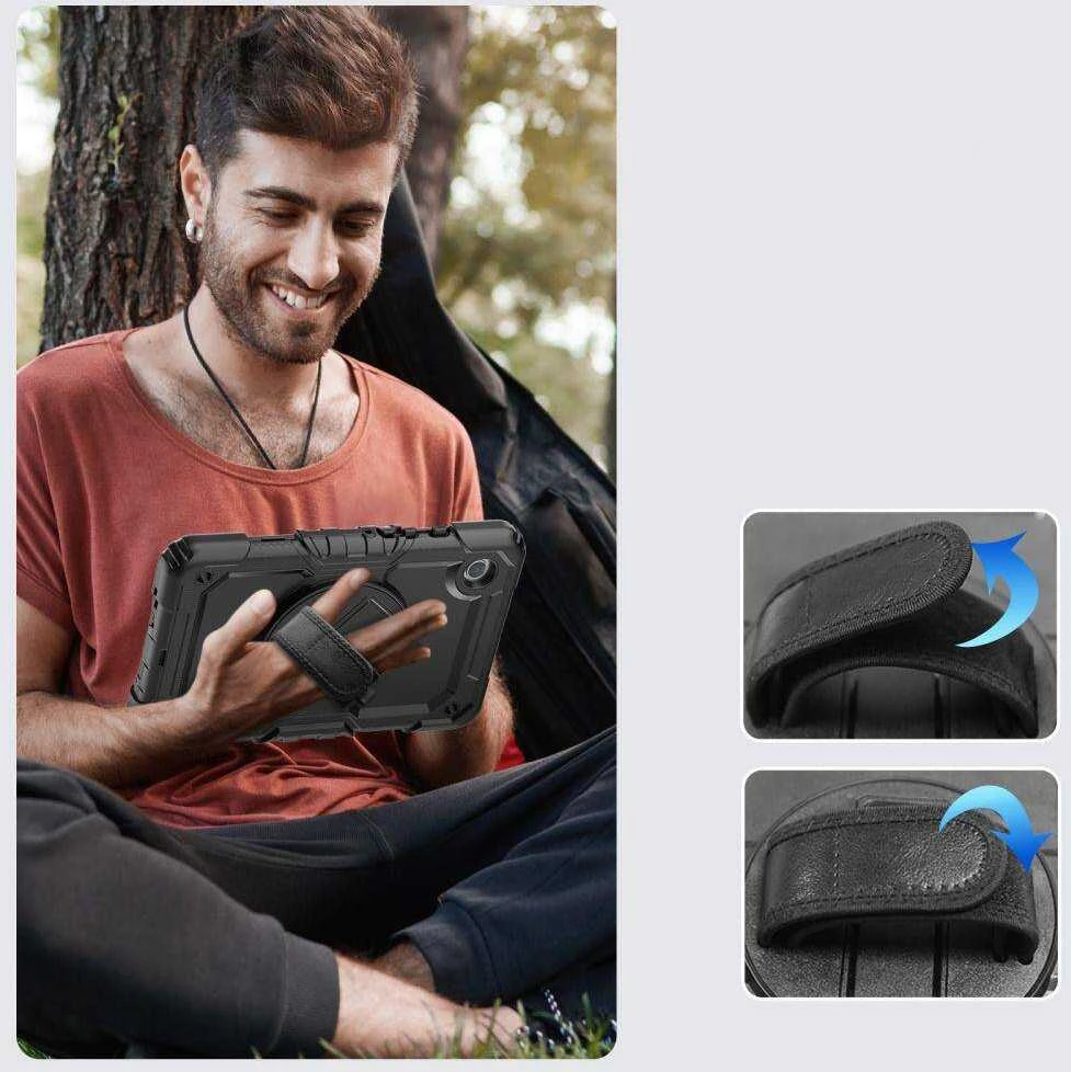 Dėklas Samsung Galaxy Tab A9 8.7 Tech-Protect Solid360 juodos spalvos