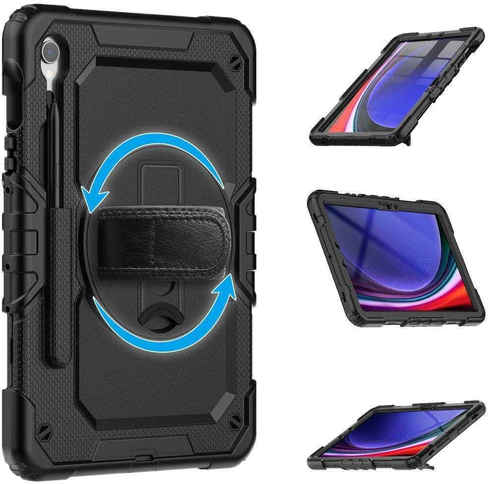 Dėklas Samsung Galaxy Tab S9 FE 10.9 Tech-Protect Solid360 juodos spalvos