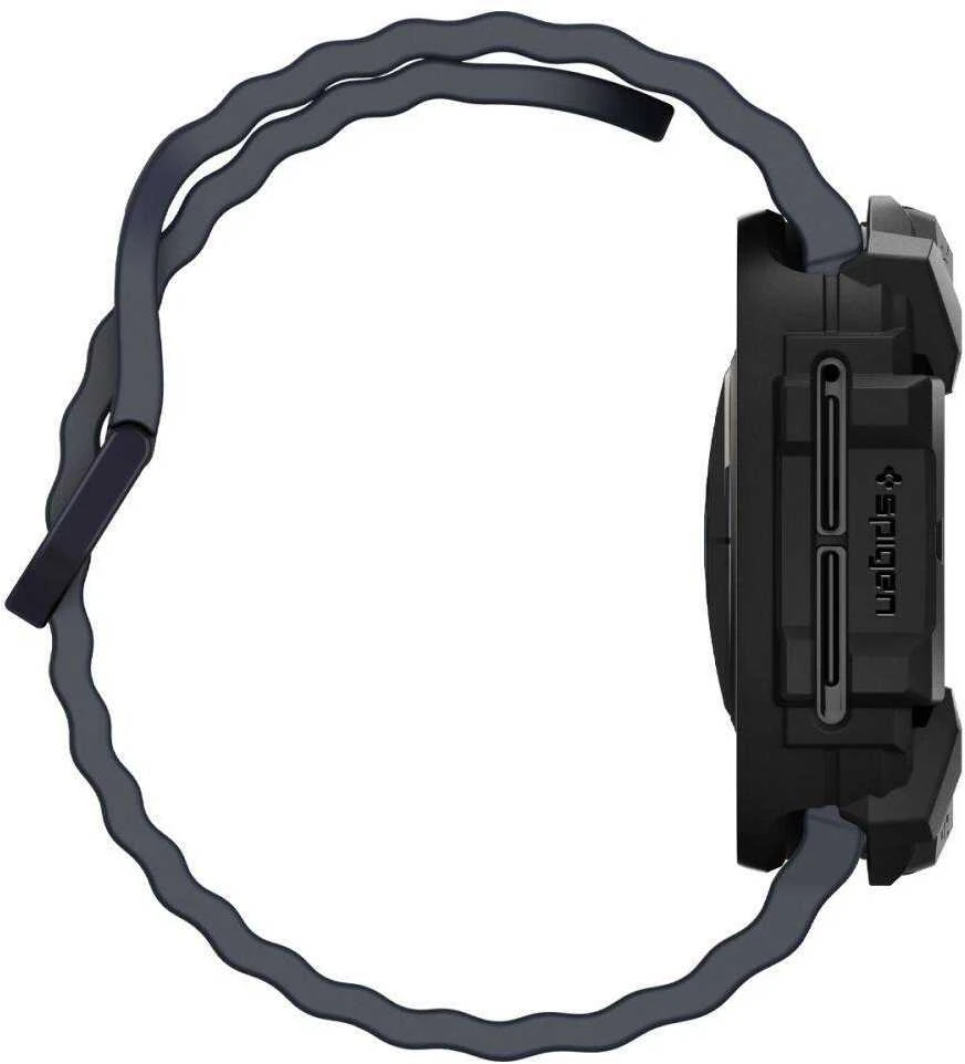 Dėklas Samsung Galaxy Watch 7 (44 mm) Spigen Rugged Armor Matte juodos spalvos