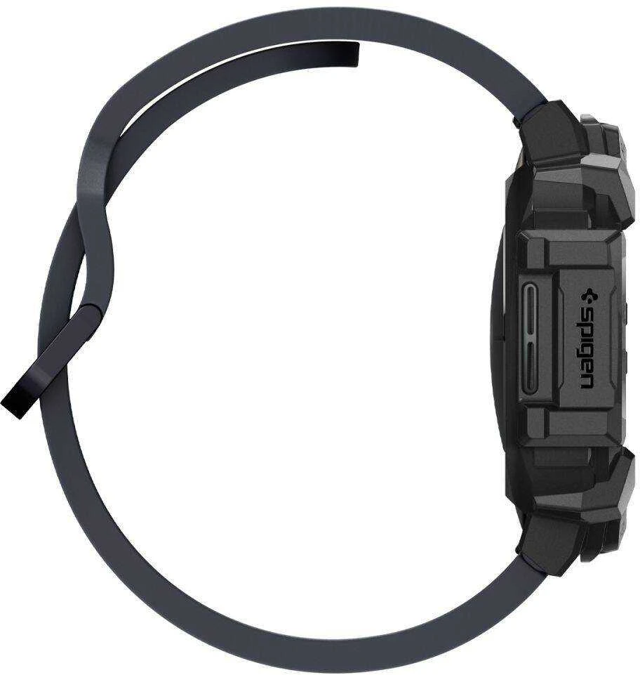 „Spigen Rugged Armor“ dėklas, skirtas „Samsung Galaxy Watch 7“ 44 mm (matinis juodas)