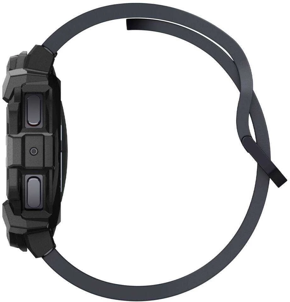 „Spigen Rugged Armor“ dėklas, skirtas „Samsung Galaxy Watch 7“ 44 mm (matinis juodas)