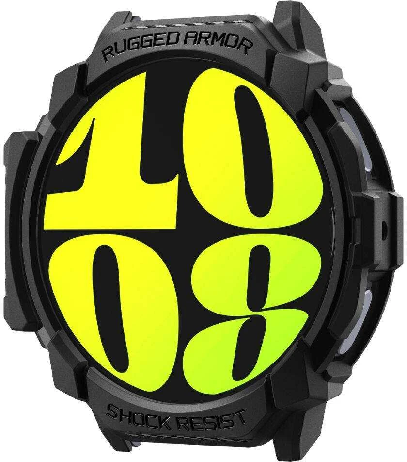 „Spigen Rugged Armor“ dėklas, skirtas „Samsung Galaxy Watch 7“ 44 mm (matinis juodas)