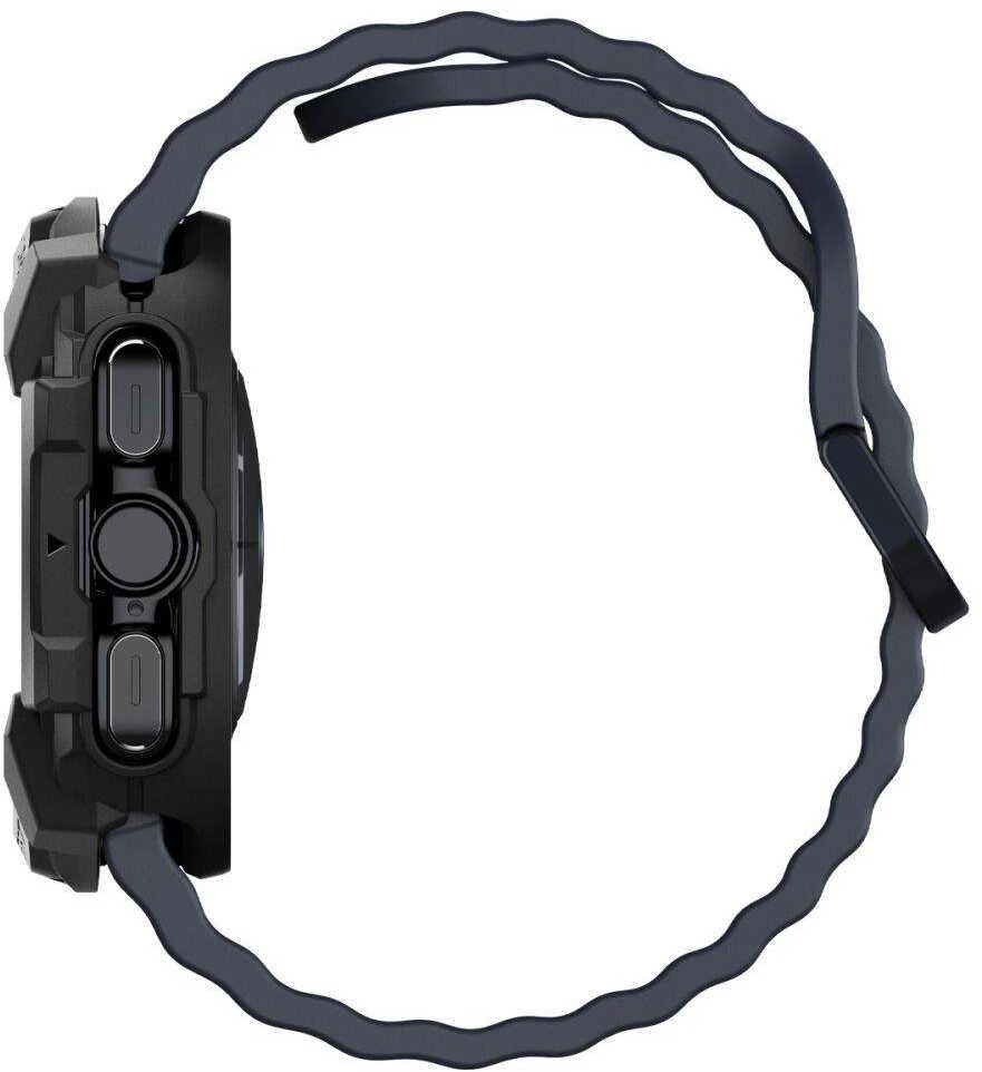 Dėklas Samsung Galaxy Watch 7 (44 mm) Spigen Rugged Armor Matte juodos spalvos