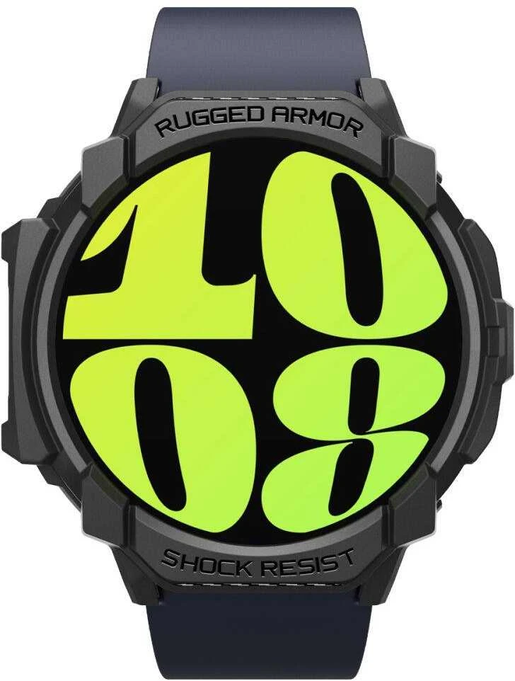 „Spigen Rugged Armor“ dėklas, skirtas „Samsung Galaxy Watch 7“ 44 mm (matinis juodas)