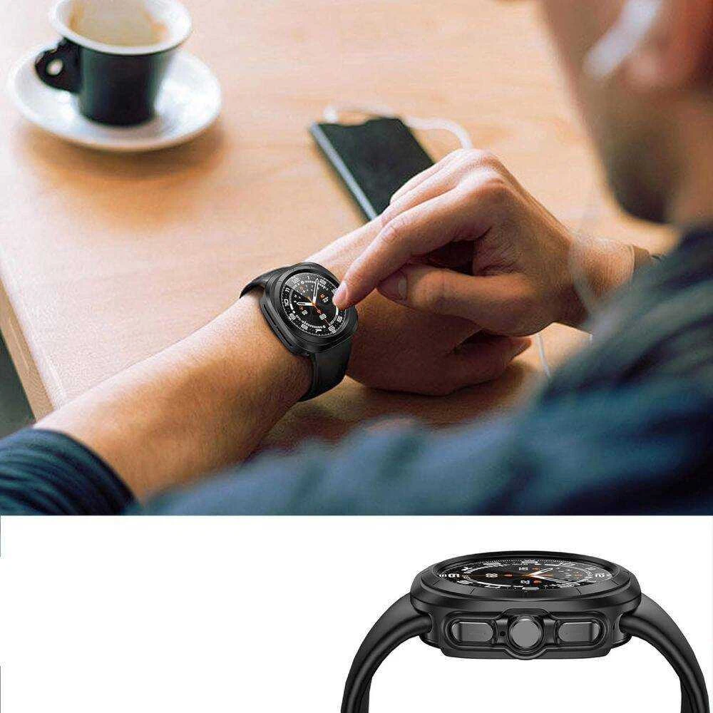Dėklas Samsung Galaxy Watch Ultra (47mm) Tech-Protect Defense360 juodos spalvos