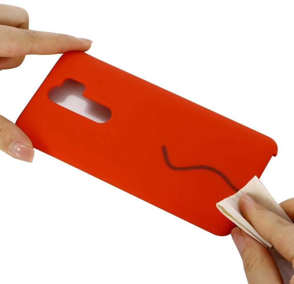 113239 dėklas silikoninis XIAOMI MI NOTE 10 Raudonas