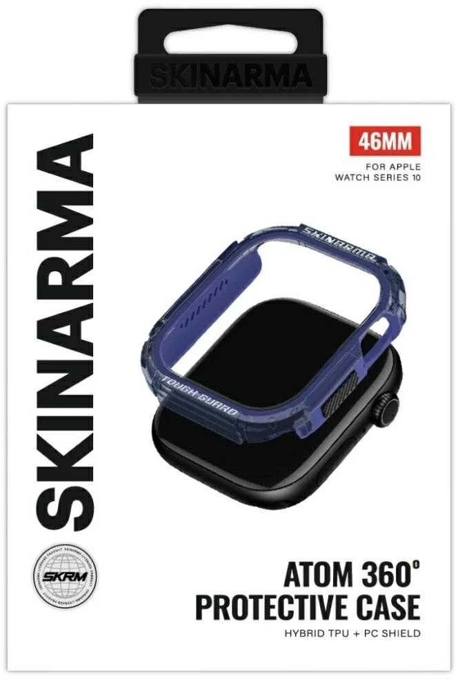 Dėklas Skinarma Atom skirtas Apple Watch 46mm mėlynos spalvos