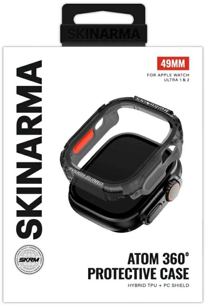 Dėklas Skinarma Atom skirtas Apple Watch 49mm smoke