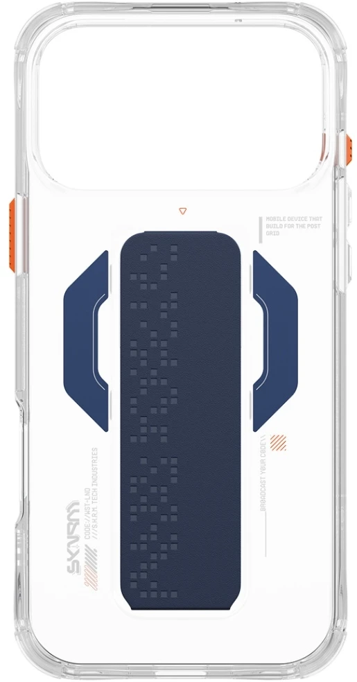 Dėklas Skinarma Haxa Apple iPhone 17 Pro Max Magnetic Charging + Grip Stand mėlynas