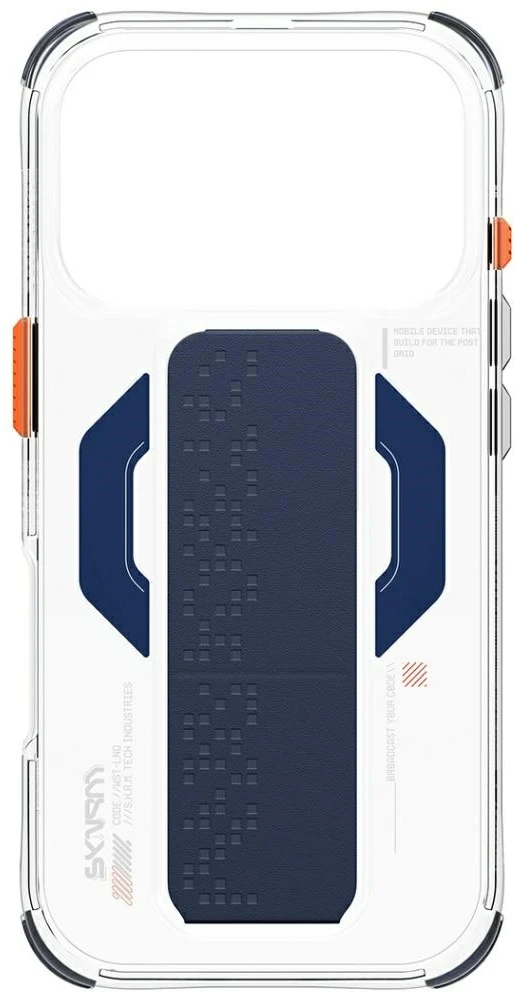 Dėklas Skinarma Haxa Apple iPhone 17 Pro Magnetic Charging + Grip Stand mėlynas