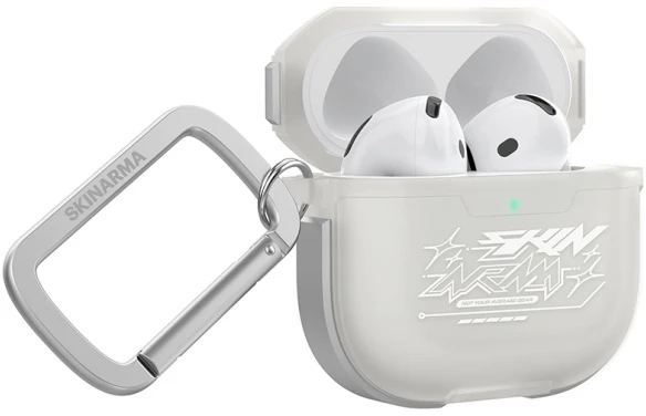 Dėklas Skinarma Kinzoku skirtas AirPods 4 frost