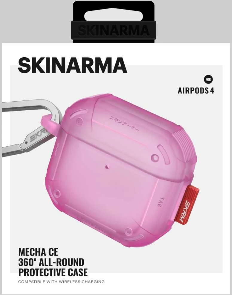 Dėklas Skinarma Mecha CE skirtas AirPods 4 fuchsia