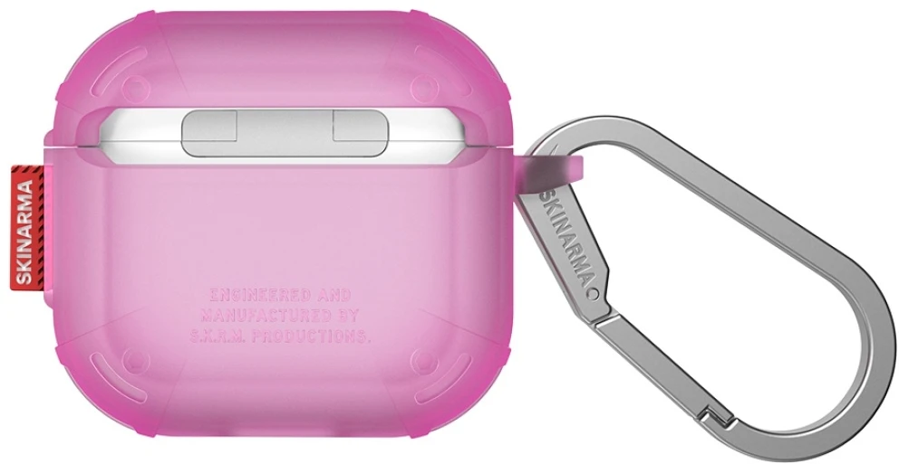 Dėklas Skinarma Mecha CE skirtas AirPods 4 fuchsia