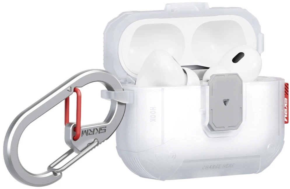 Dėklas Skinarma Mecha LE skirtas AirPods Pro 3 transparent