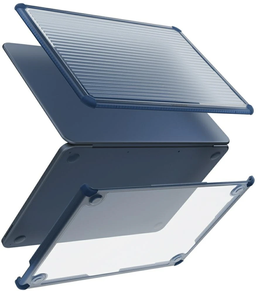 Apsauginis dėklas Skinarma Vibron, skirtas MacBook Neo 13″ tamsiai mėlynas