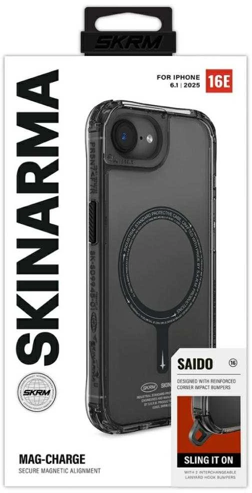 Dėklas Skinarma Saido MagSafe Apple iPhone 16e juodos spalvos