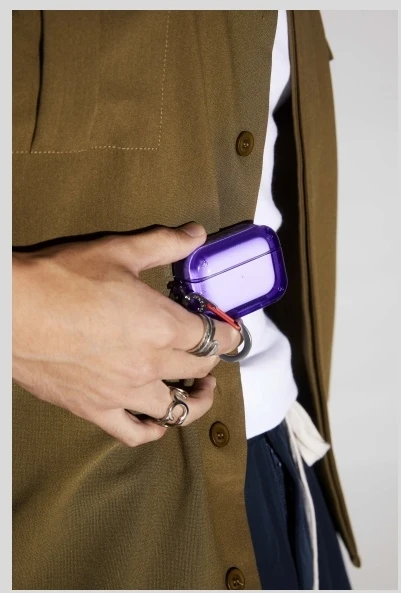 Dėklas Skinarma Saido skirtas AirPods Pro 2 violetinės spalvos